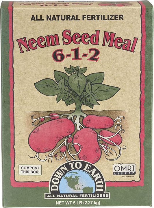 Down to Earth Organic Neem Seed Meal Fertilizer Mix 6-1-2, 5 lb