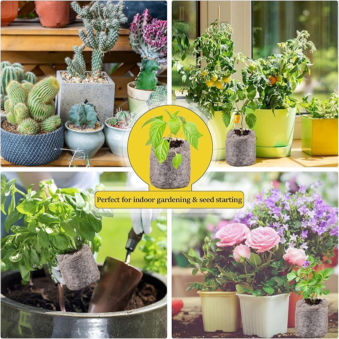 Legigo 50 Pcs 40mm Seed Starter Peat Pellets Pods for Seedlings- Compressed Seed Starting Pellets Seed Starter Pods Plugs Soil Peat Pods for Starting Seeds, Garden Planting Herb Flower Vegetables