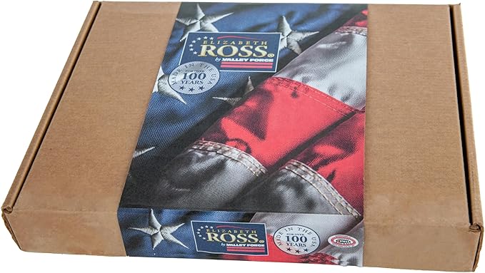 4’ x 6’ Elizabeth Ross American Flag with Embroidered Stars