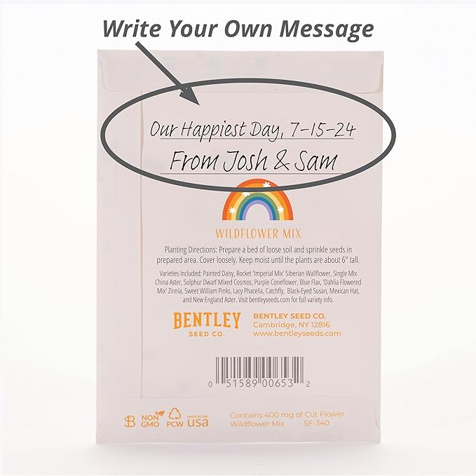 Love is Love Rainbow - 25 Wildflower Packets for Planting - Celebrate & Show Your Pride - Garden Seeds to Grow Live Plants - Bentley Seed Co.