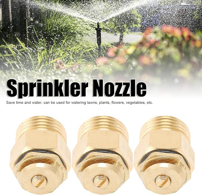 3PCS G1/2 Refraction Sprinkler Nozzle, Adjustable Copper Micro Sprinkler Head Garden Irrigation Accessories, for Watering Lawns, Plants, Flowers, Vegetables