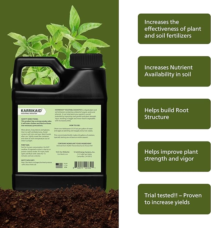 Vegetable Booster for Liquid Plant Food with Vegetables or Tomato Fertilizer Works as a Root Booster for Garden Soil - 32 fl oz