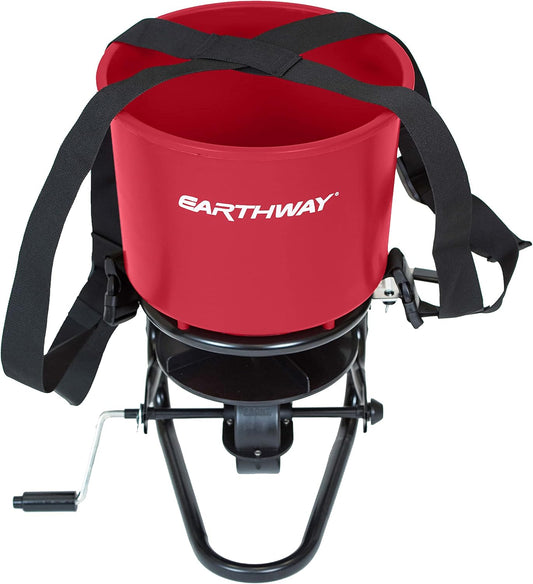 EarthWay 3100 40 LB (18 KG) Professional Chest Mount Hand Crank Broadcast Spreader Including Even Spread Technology, Comfortable & Adjustable Harness Strap and Rain Cover