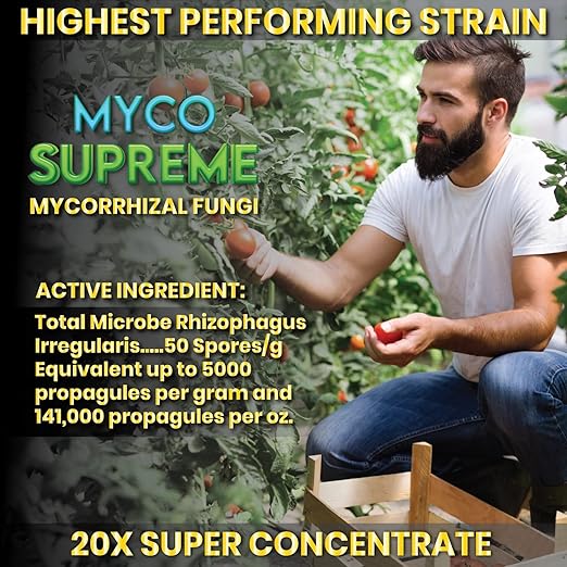 Mycorrhizal Fungi for Soil, Root Stimulator for Plants, Ultra Concentrated Mycorrhizae for Plants Strong Roots & Living Soil, Trifecta Myco Supreme Plant Root Stimulator for Tree, Rose and Flower Care