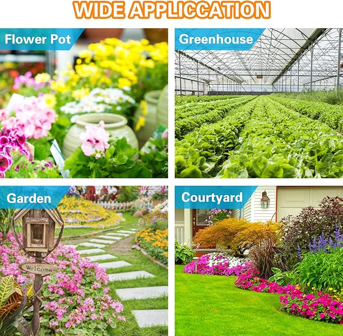 300 Pcs Barbed Connectors Irrigation Fittings Kit, Drip Irrigation Fittings 1/4” Tubing Connectors for Drip or Sprinkler Systems-Couplings, Single Barbs, End Plugs, Elbows, Tees, 4-Way Coupler