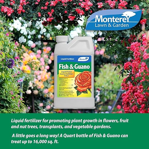 Monterey Fish & Guano Liquid Plant Fertilizer for Transplants and Flowers - 31 oz