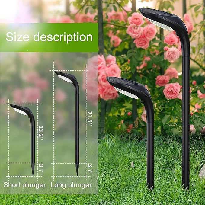 JSOT 150 Lumen Bright Solar Outdoor Lights,4 Pack Solar Pathway Lights Waterproof Landscape Lighting Path Light for Garden Decor Walkway Yard Driveway Holiday Decorative Lamp