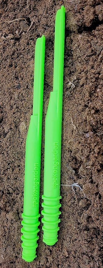 Dibby Seed Sowing Garden Tool Dibber Planter Transplanter – Sow Seeds at The Right Depth – Easily Transplant Delicate Seedlings (Little Dibby) Green (2 Pack)