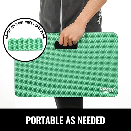 NETANY Extra Thick Kneeling Pad for Gardening, Comfortable Knee Pad Cushion, Extra Large Foam Kneeler Mat for Gardening, Baby Bath, Workout, Exercise & Yoga, Mechanic, 17.8 x 11 x 1.5 in, Grass