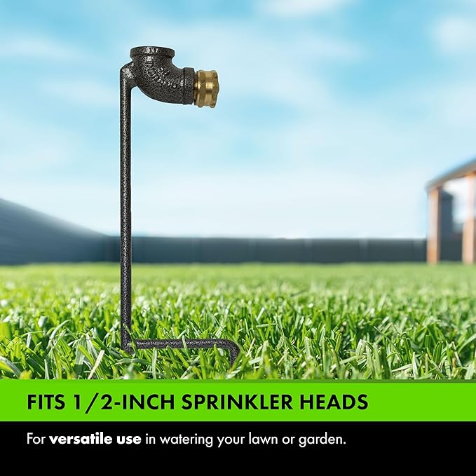 Yard Butler Step Spike Sprinkler Stand - Durable Gardening Supplies for Lawn Care - Sturdy Design & Dual Spikes for Sprinkler Stability - Water Lawn & Garden Evenly
