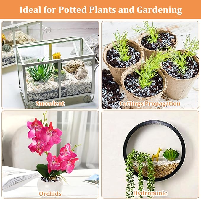 Legigo 15 Quarts Organic Horticultural Perlite for Plants Indoor- Natural Horticultural Soil Additive Conditioner Mix for Improves Drainage, Ventilation and Root Growth