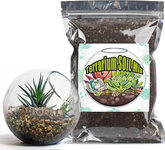 Terrarium Potting Soil Mix 4qt, Custom Made for Terrariums, Perfect for Vibrant Miniature Gardens