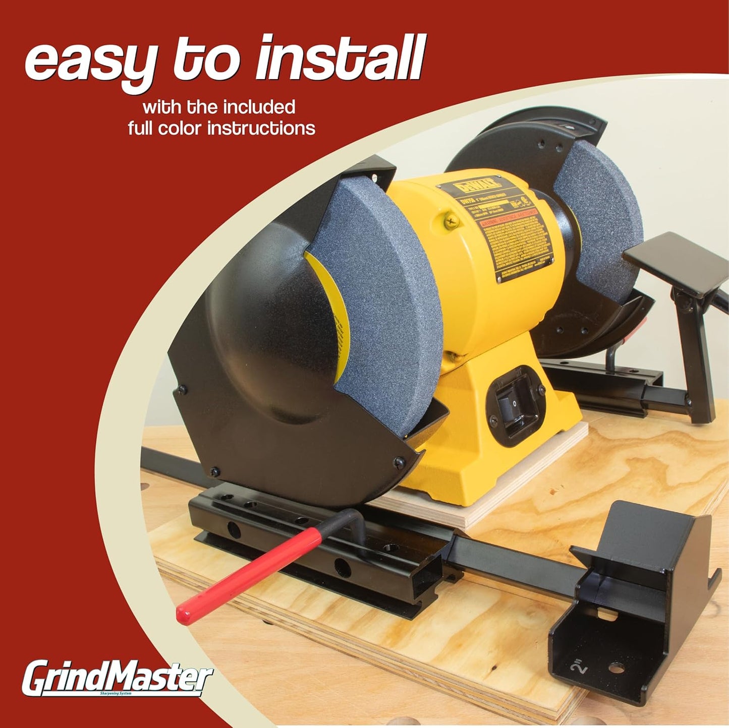 GrindMaster Lathe Tool Sharpening Jig with Quad Setup, Multi-Grind Jig and Two Setup Blocks (for 8" Grinders)