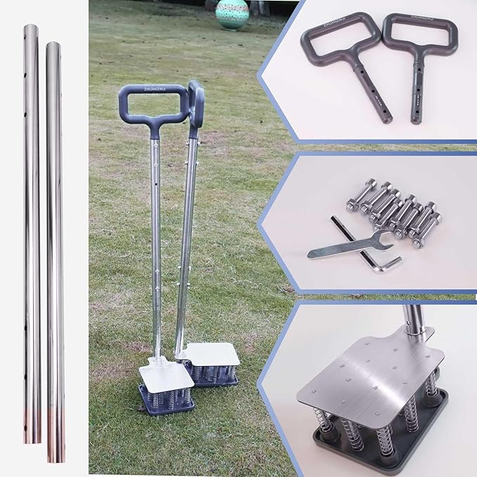 Lawn Aerator，Aerator Lawn Tool Garden Tools, Gardening Hand Tools, Aerator Shoes Pair with 26 Soil Spikes for Lawn Care Outdoor Sports Yard Tools