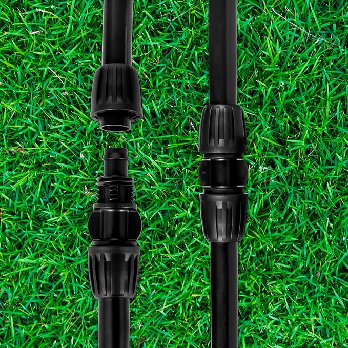 12pc 1/2 inch Irrigation Fittings Coupling,ANTI-DROP Lock Barbed Coupling For (1/2" ID x0.6-0.63" OD) Drip Tubing Drip Irrigation Fittings