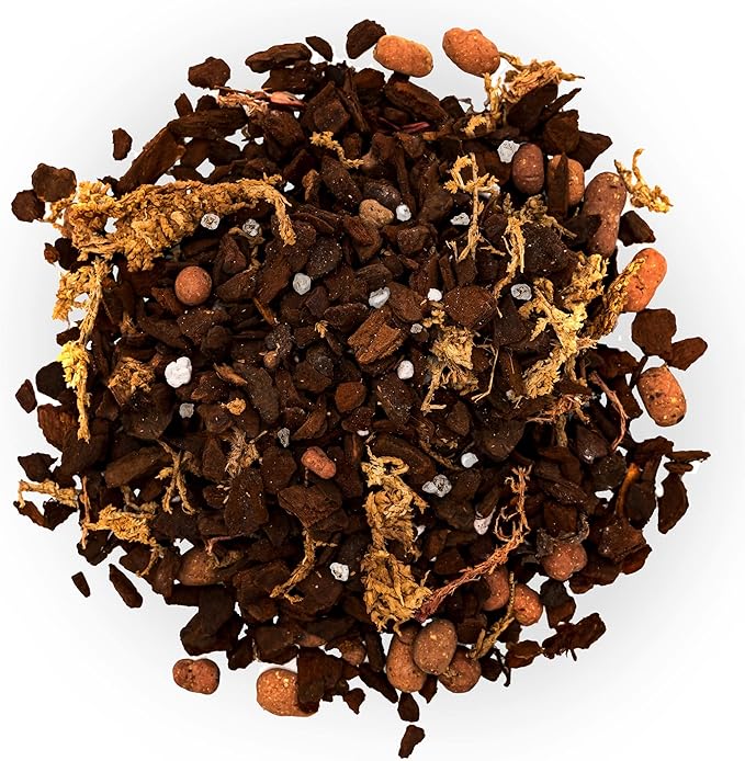 Organic Premium Orchid Soil Mix by Gardenera - Hand Mixed Classic Sphagnum Moss Potting Soil Mix - for Phalaenopsis Orchid - 5 Quart - Made in USA