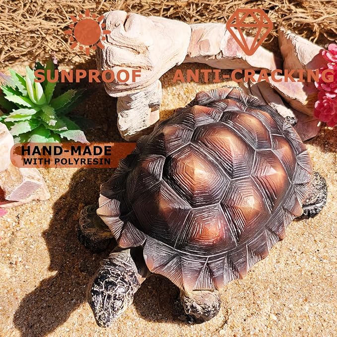 Sunthus Turtle Tortoise Sculptures Garden Statues Yard Art Resin Decorations Outdoor Garden Décor