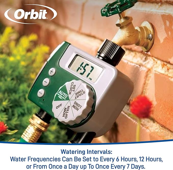 Orbit 58910 Digital 2 Outlet Hose Faucet Timer