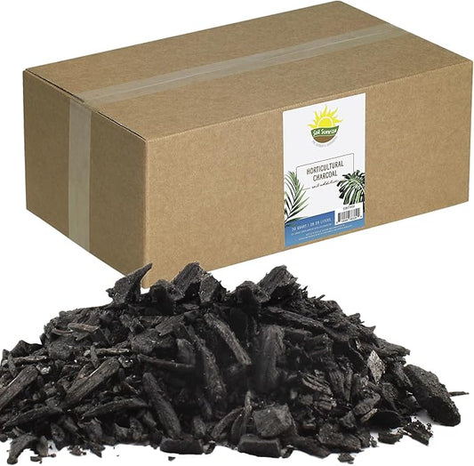 Horticultural Charcoal for Indoor Plants (30 Quarts), Hardwood Soil Additive for Orchids, Terrariums, and Gardening