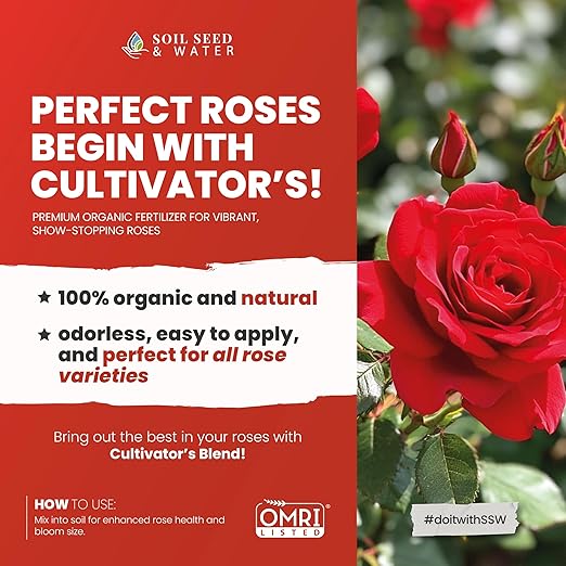 Cultivator's Rose Blend Concentrated Organic Soil Amendment Fertilizer for Roses Rosa Rosaceae - OMRI Listed (9 lbs)