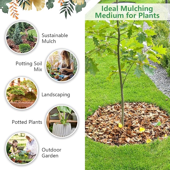 Legigo 6 Pack Coco Husk Chips- 6.6 LB 100% Organic Coconut Coir Chips Brick Potting Soil Mix with Low EC & PH Balance, Compressed Coconut Substrate Coco Chips Mulch Medium for Garden, Flowers, Plants