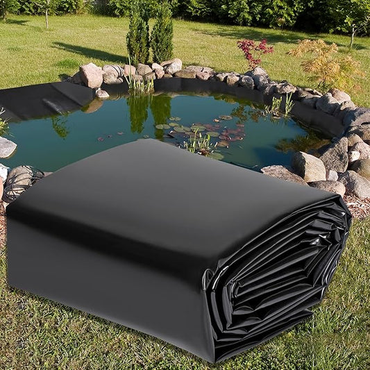 Pond Liners 20 x 25 Feet, Easy Cutting LDPE Pond Liner 20 Mil, High Preformed Koi Pond Liner for Ponds, Streams, Fountains and Garden Waterfall