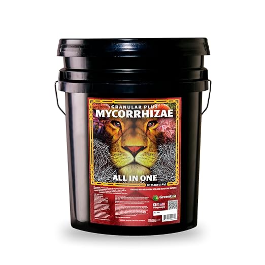 GreenGro Granular Plus Myco, All-in-One Fertilizer with Kelp and Humic Acid for Plants, Organic Root Stimulator Plant Food with Mycorrhizae for Indoor & Outdoor Gardens 50 lb