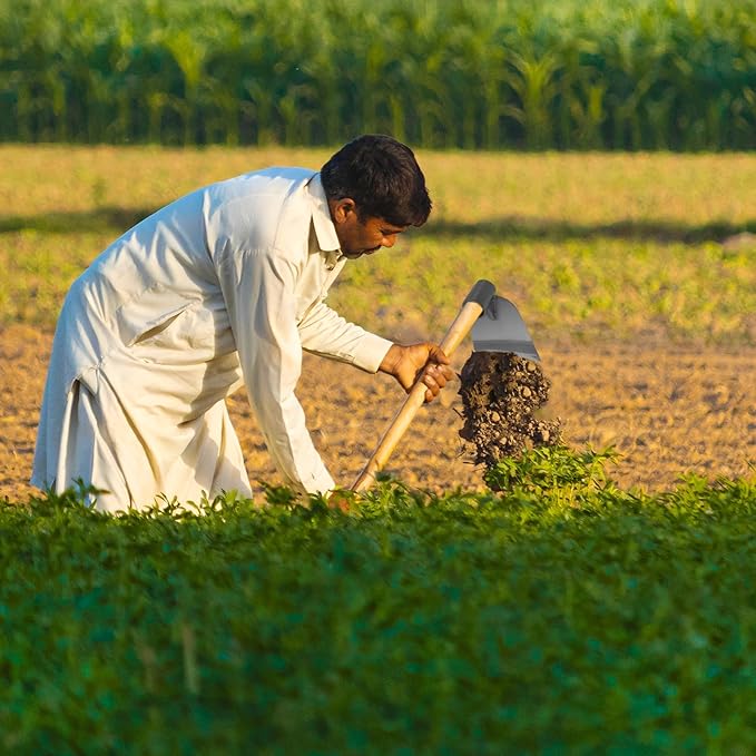 POPETPOP Hand Hoe Head Replacement - Stainless Steel Garden Hoe Head, Handheld Round Eye Hoes, Gardening Tool for Agriculture Digging Loosening