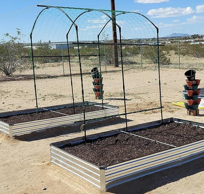 8x2x1.5ft Galvanized Raised Garden Bed,Outdoor Planter Box Metal Patio Kit Planting Bed for Vegetables Flowers Herb,Silver