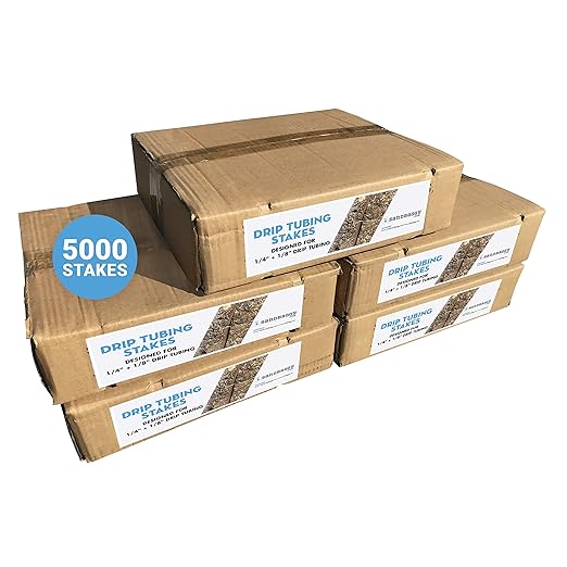 Sandbaggy DRIP TUBING Stakes Landscape Staples | 5 inch Length | Drip Anchors | Landscape Pins | Lawn Nails | Garden Stakes | Designed to Hold Drip Tubing Up to 1/4" Diameter | Pack of 5000