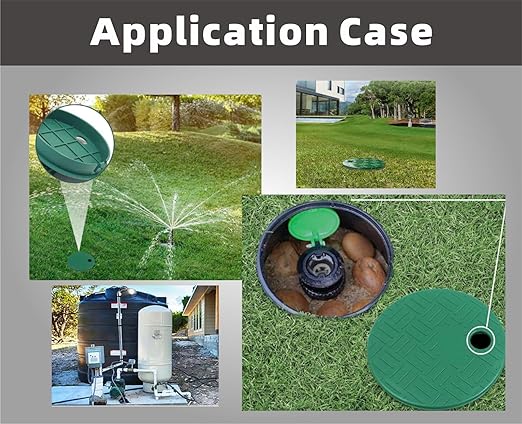 Mariyandh 2 Pack Valve Box Cover Lid for Sprinkler Irrigation System, ID 5.5" OD 6" Sprinkler System Covers Outdoors
