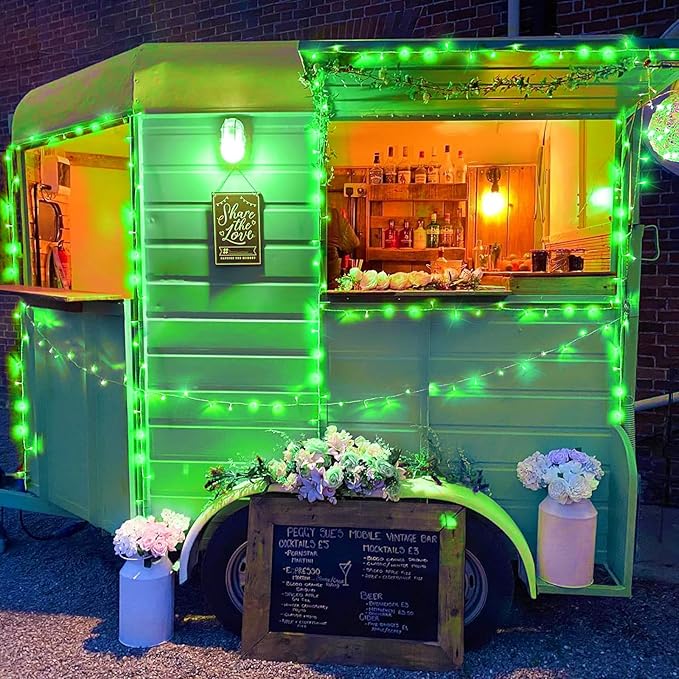 500 LED Green Christmas Lights Outdoor, 165ft Green String Lights Indoor Clear Wire 8 Modes Waterproof Plug in Green Twinkle Fairy Lights with Timer Memory for Room Tree Party Decorations