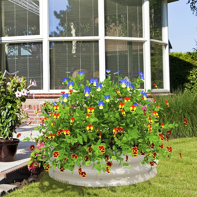 BPS Metal Raised Garden Bed, 2-Pack 2.5FT Diameter Galvanized Planter Raised Garden Boxes for Flower Planters, Vegetables Herb