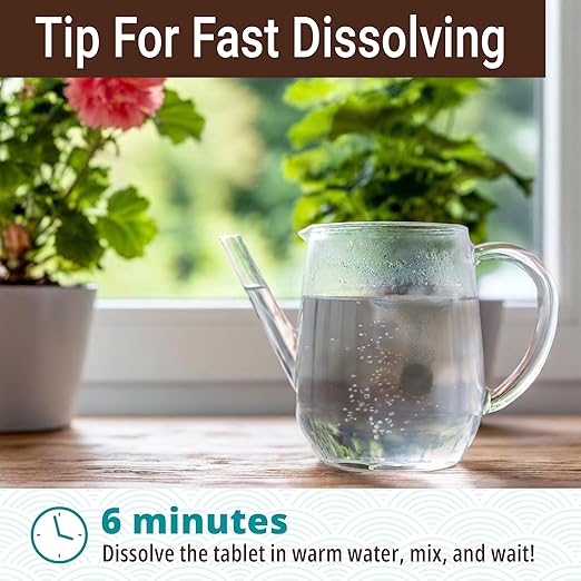 Plant Food for Houseplants - 3 Packs of “BioBoosting” Mineral Tablets for Soil Enrichment; Nitrogen Fertilizer for Indoor/Outdoor Plants; Garden, Tree and House Plant Fertilizer