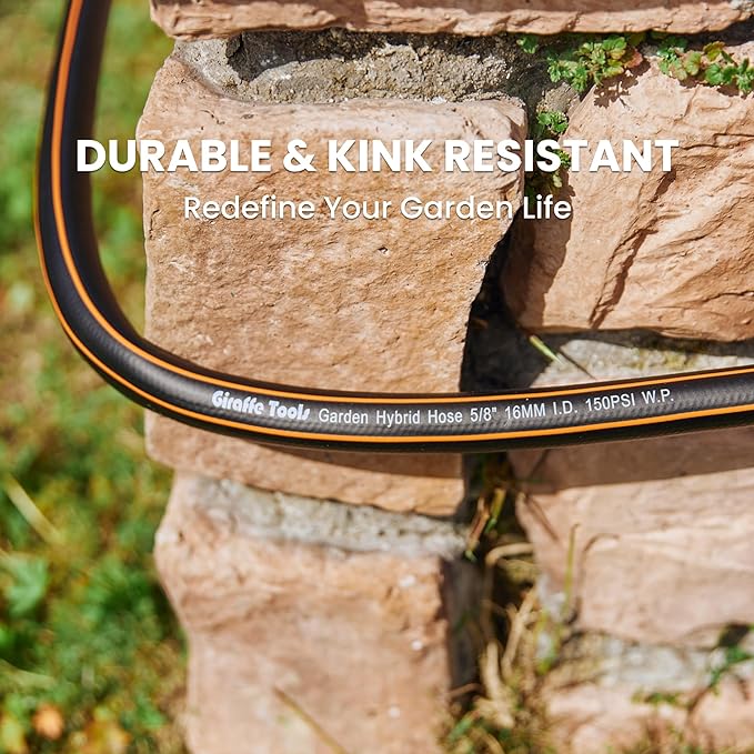 Giraffe Tools Leader Hose 10ft x 5/8", Short Water Hose Heavy Duty for Hose Reel, Lightweight, Flexible with Double Female Fittings