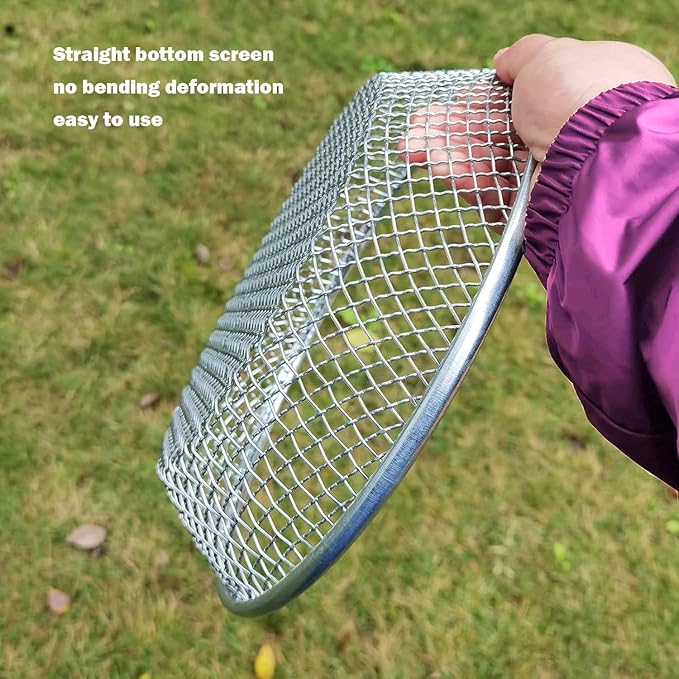 Soil Sifter 12" Garden Compost Sifter for 5 Gallon Bucket, 1/4” Mesh Screen Soil Sifter for Gardening, Dirt Sifter for Filter Top Soil, Peat Moss, Sand, Rock, Worm, Dirt and Potting Soil