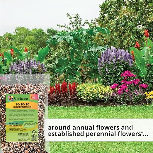 Gardening Made Easy with 10-10-10 Granular Fertilizer by Gardenera - A Safe and Effective Solution for All Your Gardening Needs - 4 Quart