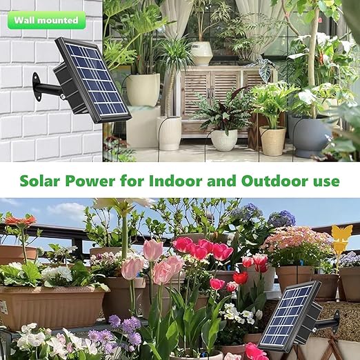 Solar Auto Drip Irrigation Kit System, 15 Potted Solar Powered Plants Watering System, Irrigation System for Indoor and Outdoor