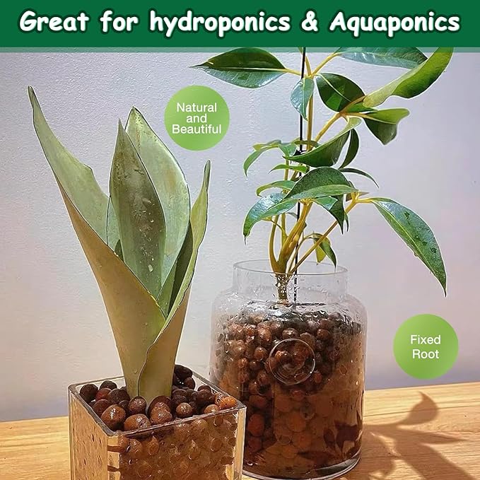 Jabrand 5LBS LECA Clay Pebbles, Organic Expanded Clay Pebbles 4mm-16mm Hydroponics Supplies Aquaponics Orchid for Indoor and Outdoor Garden Plants…