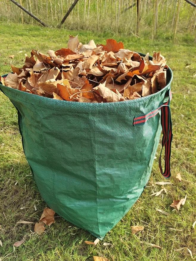 2 PACK Leaf Bag Holder,Garden Bags for Debris,Collapsible Yard Waste Bag With Gardening Gloves, Reuseable Heavy Duty Lawn and Leaf Bags,40 Gallons Yard Garden Bags for Leaves Lawn Grass Clippings