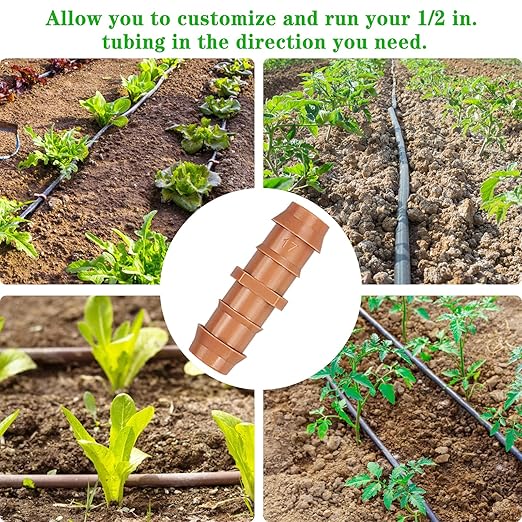 Drip Irrigation Barbed Coupling：20 Pack Drip Irrigation Coupler Parts Fits for 1/2 Inch Drip Irrigation Tubing 17mm 0.600" ID Coupling Connectors for Patio Lawn Garden
