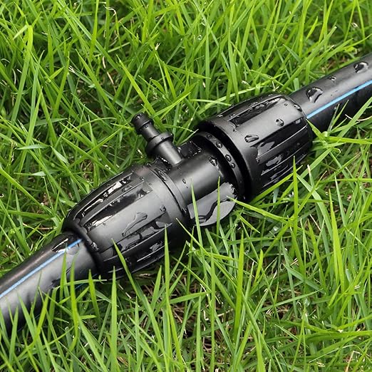13 Pcs Drip Irrigation Fittings for 1/2 Inch Tubing (1/2" ID x 0.65" OD) to 1/4 Inch Irrigation Tubing, Locked Barbed 1/2" to 1/4" Reducing Tee Connector Drip Line Parts