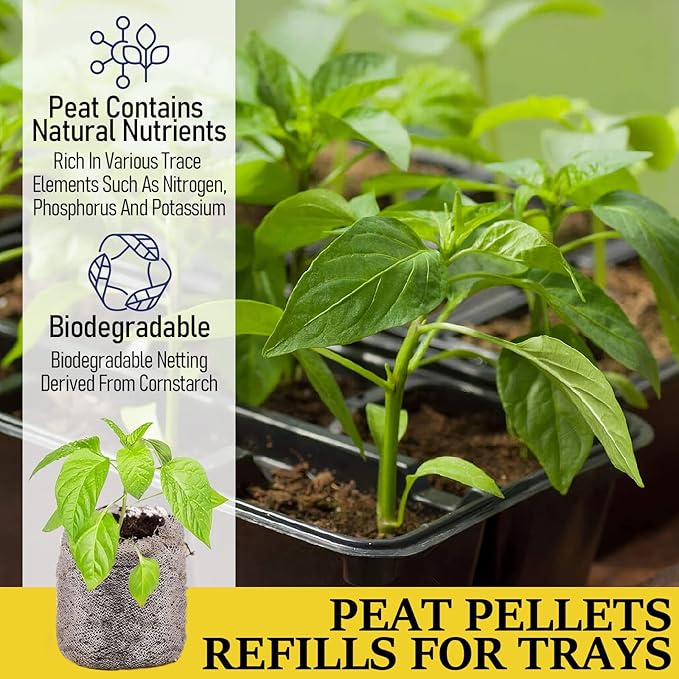 Legigo 200 Pcs 30mm Seed Starter Peat Pellets Pods for Seedlings- Compressed Seed Starting Pellets Seed Starter Pods Plugs Soil Peat Pods for Starting Seeds, Garden Planting Herb Flower Vegetables