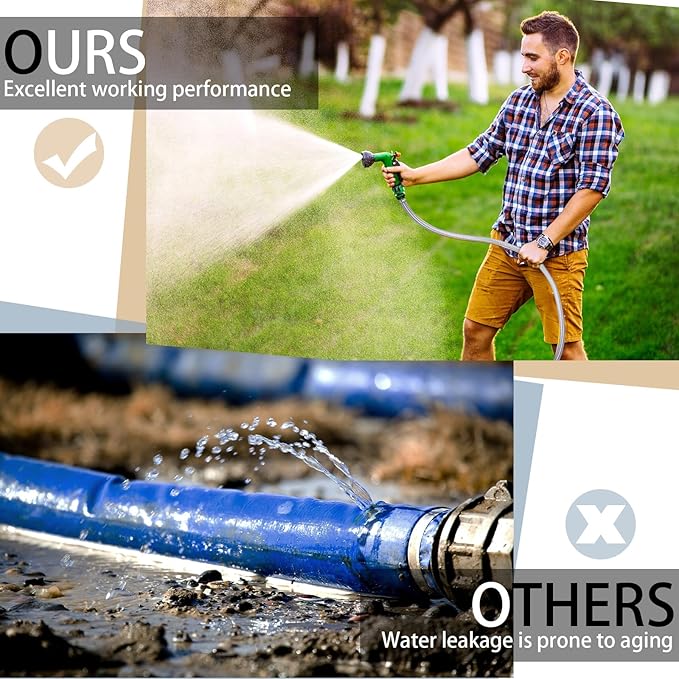 Frienda Heavy Duty Steel Wire Flexible Tubing with Fasteners PVC High Pressure Drain Hose Tube Pond Tubing Clear Wire Reinforced for Pond Bilge Pump Vacuum Suction Hose(3.3 Ft, 1 Inch Id)