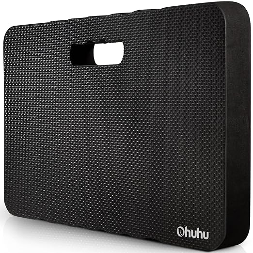 Ohuhu Extra Thick Kneeling Pad, 17x11x1.5 Inch Gardening Knee Pads Kneeling Foam Mat with Comfortable Surface, Water Resistant Large Knee Cushion Supplies for Garden Work Baby Bath Yoga Exercise