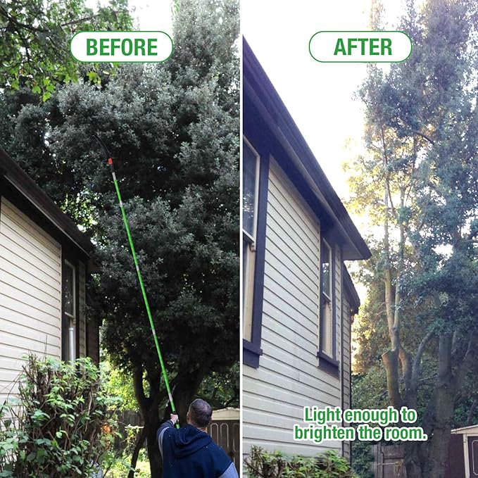 Scalebeard 26FT Pole Saws for Tree Trimming, Lightweight & Sturdy Tree Pruner with Thickened Saw Blade and Scissors for High Branches Trimming, Extendable Tree Trimmer for Pruning Palms and Shrubs