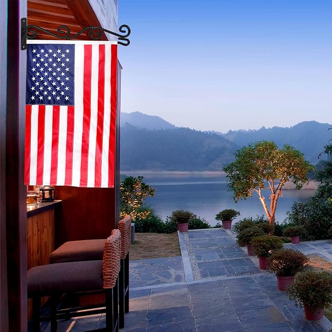 Wall Garden Flag Holder 2 Pack,Wall Garden Flag Stand,Garden Flag Scroll Hanger,Garden Flag Wall Hanger,one Piece Garden Flag Stand for Wall Porch,Great Gifts Ideas