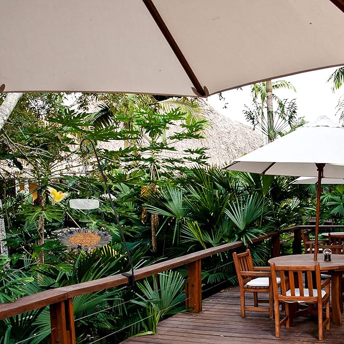 MIXXIDEA Heavy Duty Deck Rail Pole Deck Hook, Extensible and Adjustable Deck Hook for Hanging Bird Feeder, Plants, Suet Baskets,Wind Chimes,Lanterns