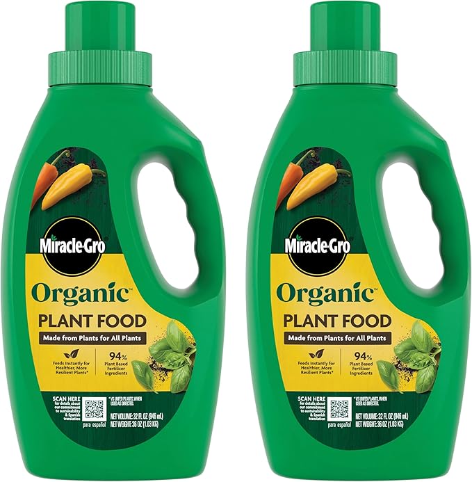 Miracle-Gro Organic Plant Food, 32 oz. (2-Pack)