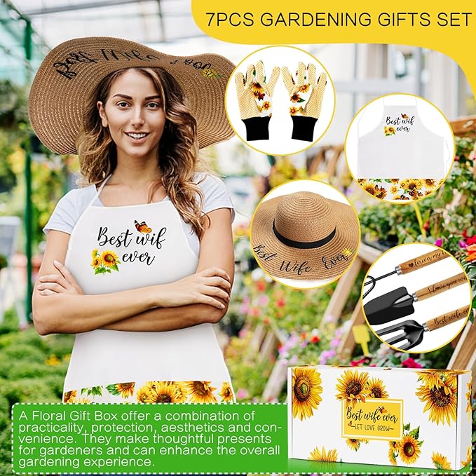 Gifts for Wife from Husband- Wife Gifts - Gardening Tools Gifts, Birthday Gifts for Wife, Mothers Day Gardening Gifts for Wife, Her, Garden Outdoor Tools Kit Stuff Gift for Plant Lovers Wife